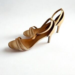 Elegant Nude Ankle Strap High Heels Lane Bryant Size 9